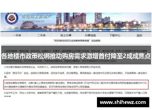各地楼市政策松绑推动购房需求激增首付降至2成成焦点
